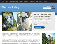 Tablet Screenshot of blueheronherbary.com
